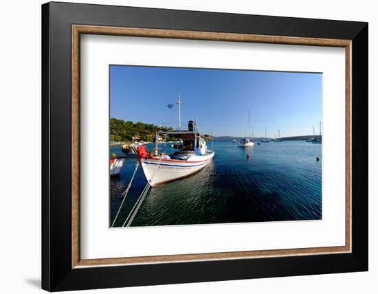 The Small Port and Beach of Posidonio, Samos Island, North Aegean Islands, Greek Islands, Greece-Carlo Morucchio-Framed Photographic Print