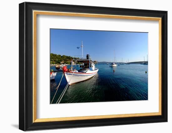 The Small Port and Beach of Posidonio, Samos Island, North Aegean Islands, Greek Islands, Greece-Carlo Morucchio-Framed Photographic Print