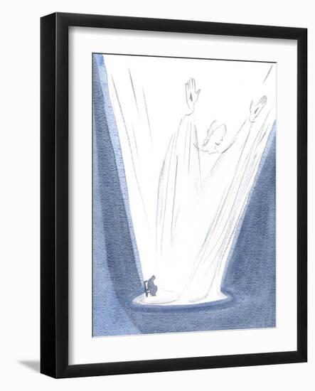 The Small Prayer Rising from Me and from Christ is Glorious and Gigantic., 2000 (W/C on Paper)-Elizabeth Wang-Framed Giclee Print