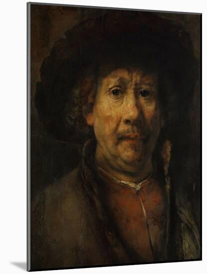 The Small Self-Portrait, circa 1657-Rembrandt van Rijn-Mounted Giclee Print