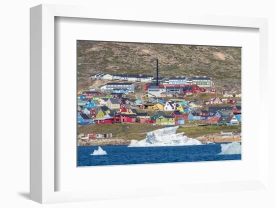 The small town Narsaq in the South of Greenland.-Martin Zwick-Framed Photographic Print