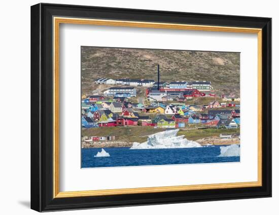 The small town Narsaq in the South of Greenland.-Martin Zwick-Framed Photographic Print