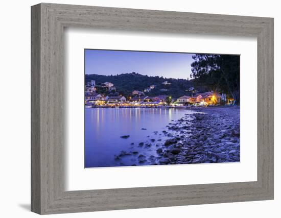 The small town of Agios Stefanos on the northeast coast of the island of Corfu, Greek Islands, Gree-Andrew Sproule-Framed Photographic Print