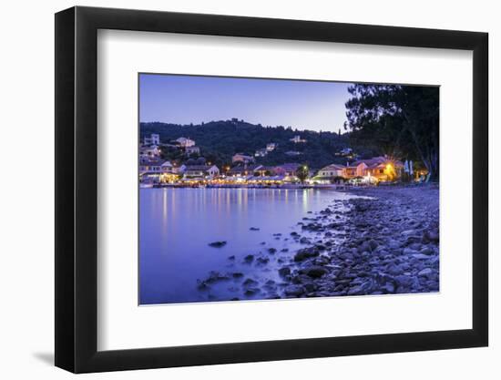 The small town of Agios Stefanos on the northeast coast of the island of Corfu, Greek Islands, Gree-Andrew Sproule-Framed Photographic Print