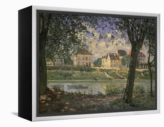 The Small Town of Villeneuve-La-Garenne at the Seine River, 1872-Alfred Sisley-Framed Premier Image Canvas