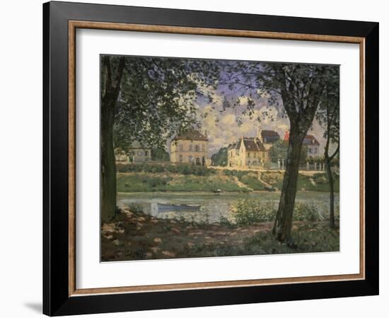 The Small Town of Villeneuve-La-Garenne at the Seine River, 1872-Alfred Sisley-Framed Giclee Print