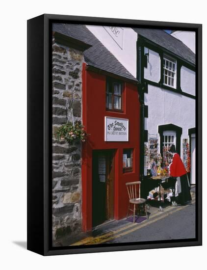 The Smallest House in Britain, on the Quayside at Conwy-Nigel Blythe-Framed Premier Image Canvas