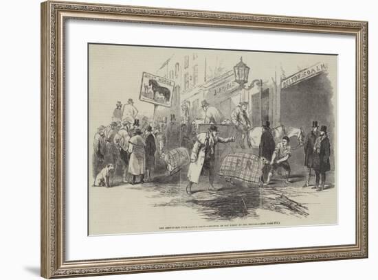 The Smithfield Club Cattle Show, Arrival of Fat Sheep at the Bazaar-null-Framed Giclee Print