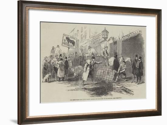 The Smithfield Club Cattle Show, Arrival of Fat Sheep at the Bazaar-null-Framed Giclee Print