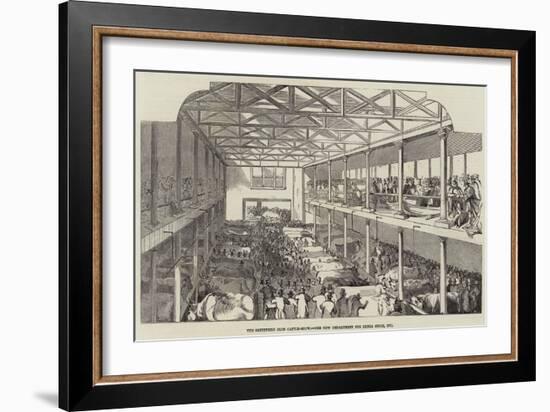 The Smithfield Club Cattle-Show, the New Department for Extra Stock, Etc-null-Framed Giclee Print