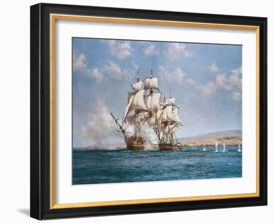 The Smoke of Battle-Montague Dawson-Framed Art Print