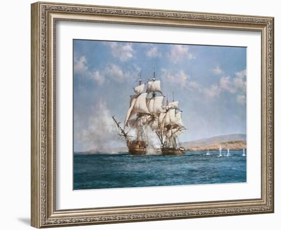 The Smoke of Battle-Montague Dawson-Framed Premium Giclee Print