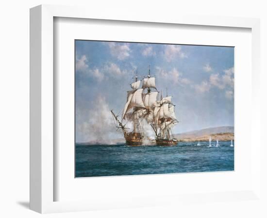 The Smoke of Battle-Montague Dawson-Framed Premium Giclee Print