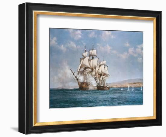 The Smoke of Battle-Montague Dawson-Framed Premium Giclee Print