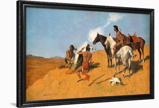 The Smoke Signal-Frederic Sackrider Remington-Framed Art Print