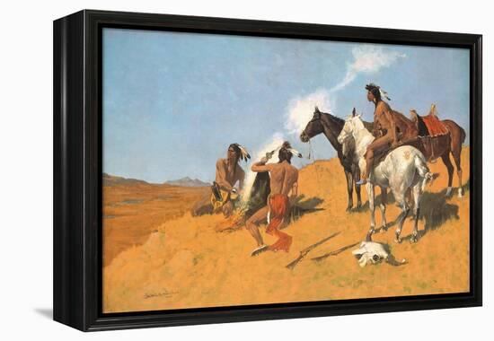 The Smoke Signal-Frederic Sackrider Remington-Framed Stretched Canvas