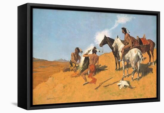 The Smoke Signal-Frederic Sackrider Remington-Framed Stretched Canvas