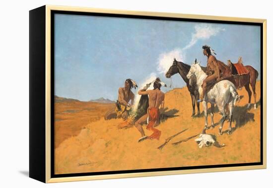 The Smoke Signal-Frederic Sackrider Remington-Framed Stretched Canvas