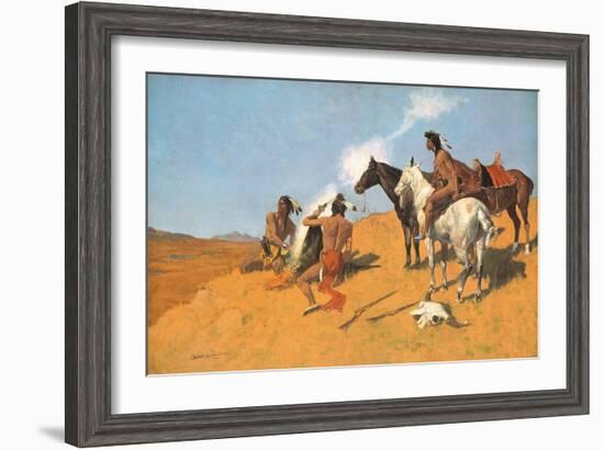 The Smoke Signal-Frederic Sackrider Remington-Framed Art Print