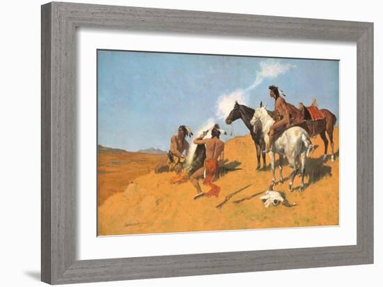 The Smoke Signal-Frederic Sackrider Remington-Framed Art Print