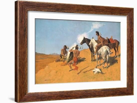 The Smoke Signal-Frederic Sackrider Remington-Framed Art Print