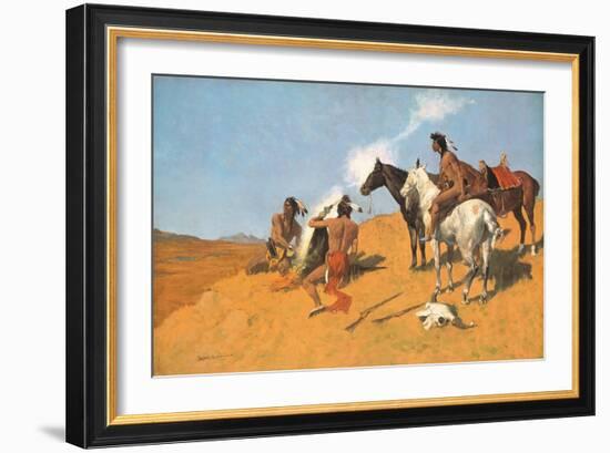 The Smoke Signal-Frederic Sackrider Remington-Framed Art Print