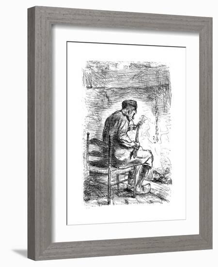 The Smoker, C1880-1882-Jozef Israels-Framed Giclee Print