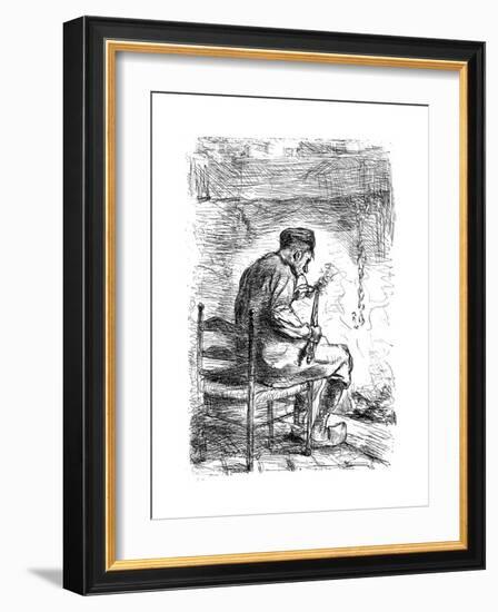 The Smoker, C1880-1882-Jozef Israels-Framed Giclee Print