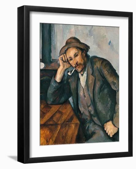 The Smoker (Le fumeur accoudé). 1890-Paul Cézanne-Framed Giclee Print