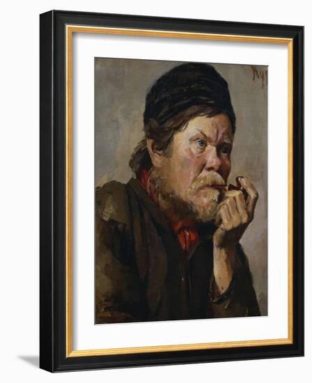 The Smoker-Vasilii Ivanovich Surikov-Framed Giclee Print