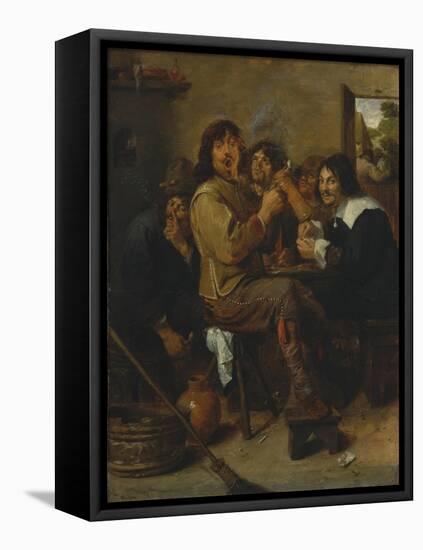 The Smokers, c.1636-Adriaen Brouwer-Framed Premier Image Canvas