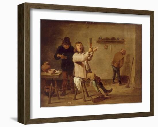 The Smokers-David Teniers the Younger-Framed Giclee Print