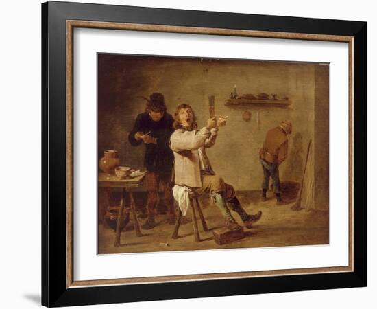 The Smokers-David Teniers the Younger-Framed Giclee Print