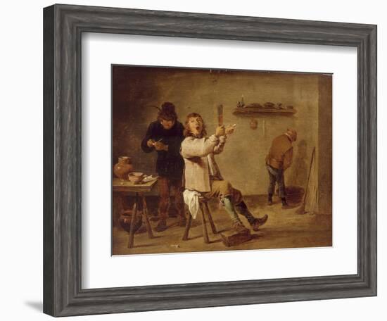 The Smokers-David Teniers the Younger-Framed Giclee Print