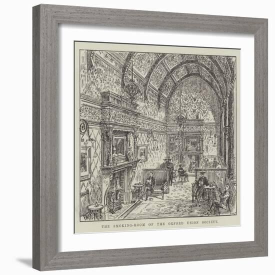 The Smoking-Room of the Oxford Union Society-Frank Watkins-Framed Giclee Print