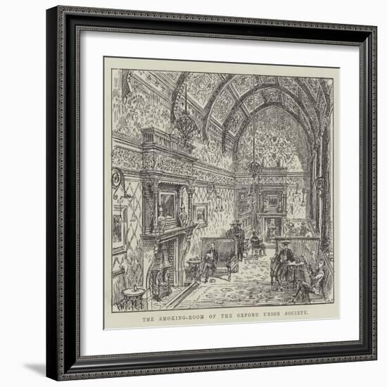 The Smoking-Room of the Oxford Union Society-Frank Watkins-Framed Giclee Print