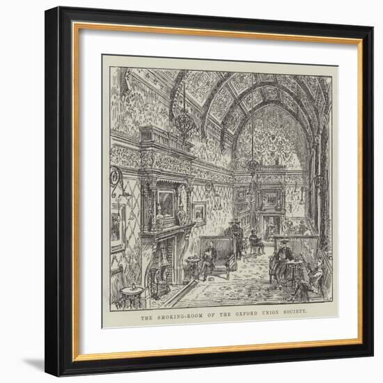 The Smoking-Room of the Oxford Union Society-Frank Watkins-Framed Giclee Print