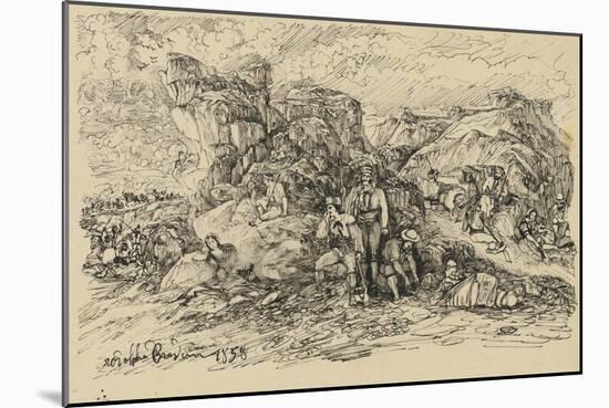 The Smugglers, 1858-Rodolphe Bresdin-Mounted Giclee Print
