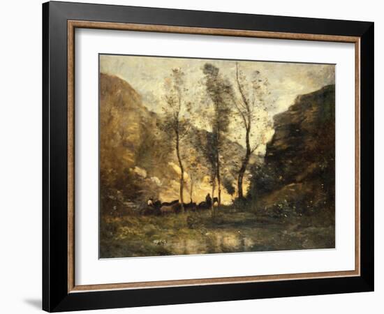 The Smugglers, C.1871-72-Jean-Baptiste-Camille Corot-Framed Giclee Print