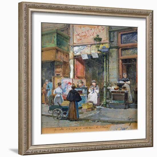 The Snail Seller-Eugene Galien-Laloue-Framed Giclee Print