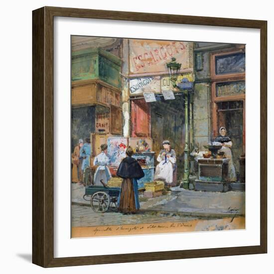 The Snail Seller-Eugene Galien-Laloue-Framed Giclee Print