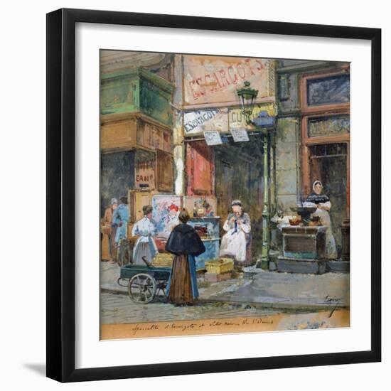 The Snail Seller-Eugene Galien-Laloue-Framed Giclee Print