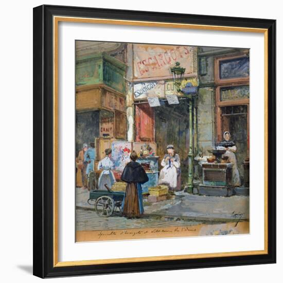 The Snail Seller-Eugene Galien-Laloue-Framed Giclee Print