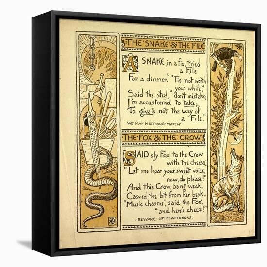 The Snake and the File the Fox and the Crow-null-Framed Premier Image Canvas