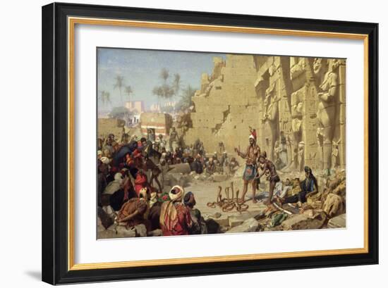 The Snake Charmer, 1872 (Oil on Canvas)-Karl Wilhelm Gentz-Framed Giclee Print