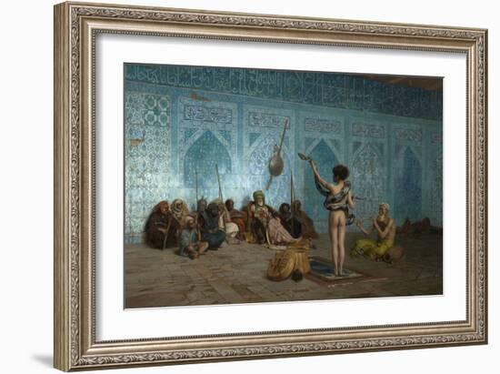 The Snake Charmer, C.1879 (Oil on Canvas)-Jean Leon Gerome-Framed Giclee Print