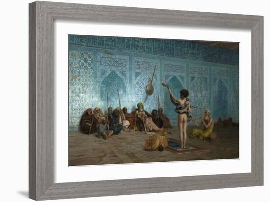 The Snake Charmer, C.1879 (Oil on Canvas)-Jean Leon Gerome-Framed Giclee Print