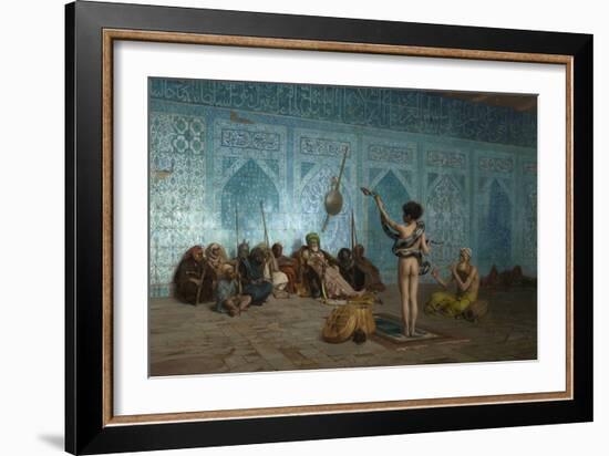 The Snake Charmer, C.1879 (Oil on Canvas)-Jean Leon Gerome-Framed Giclee Print