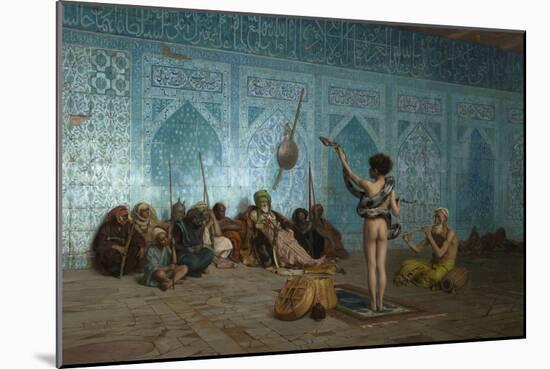 The Snake Charmer, C.1879 (Oil on Canvas)-Jean Leon Gerome-Mounted Giclee Print