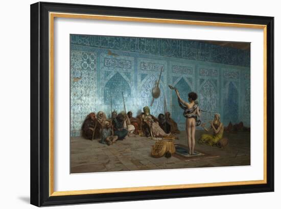 The Snake Charmer, C.1879 (Oil on Canvas)-Jean Leon Gerome-Framed Giclee Print